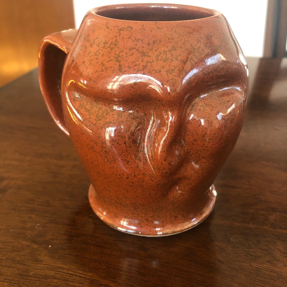 Edam Signed Face Pottery Mug